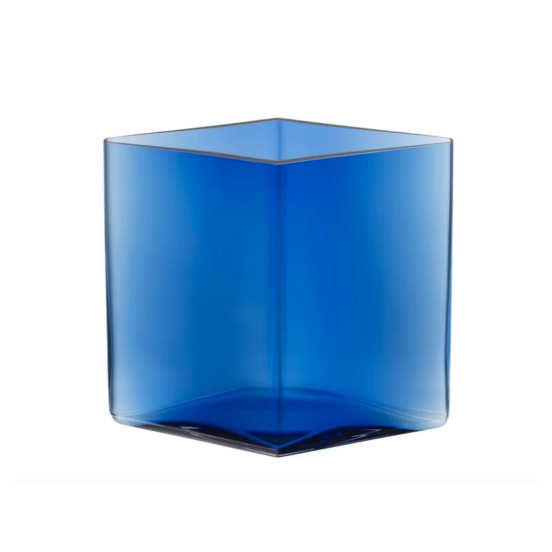 Iittala Ruutu Vase 205x180mm ultramarine blue