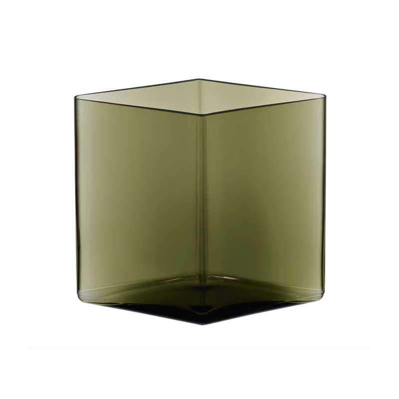 Iittala Ruutu Vase 205x180mm verde muschio