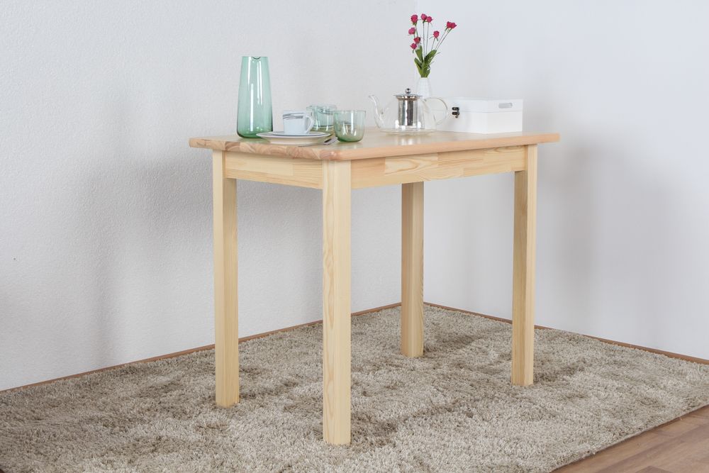 Tavolo in pino massello naturale "Junco 227A" - 90 x 60 cm