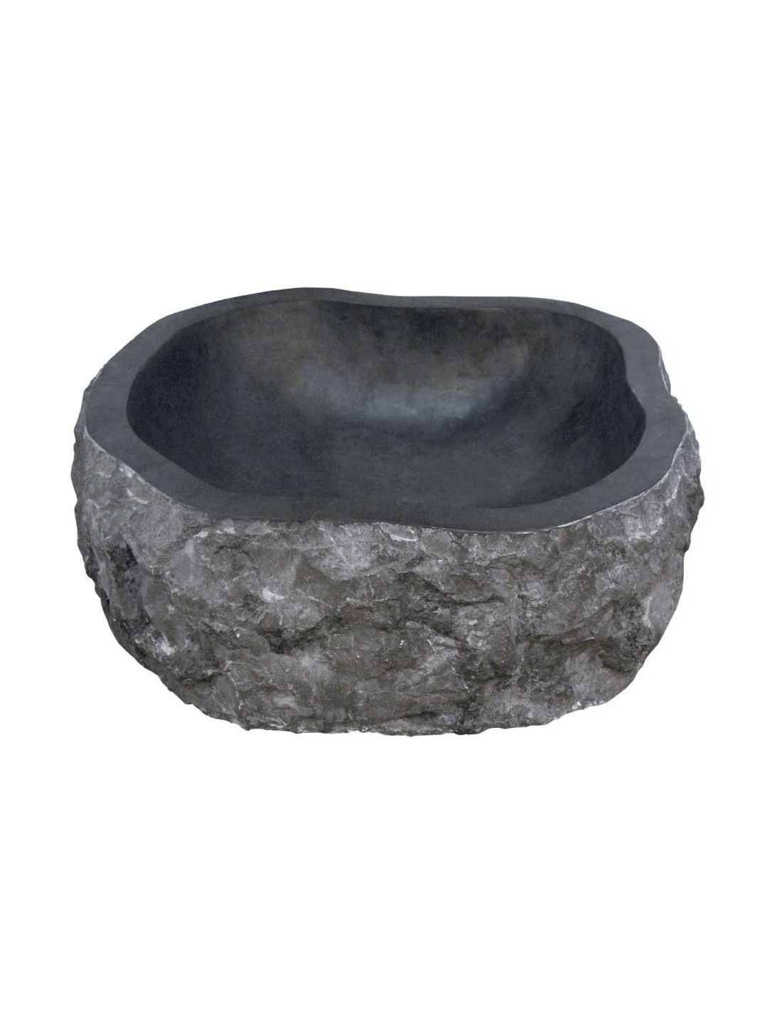 Imso ceramiche - Lavabo Astratto Nero in marmo - ISLAASNED