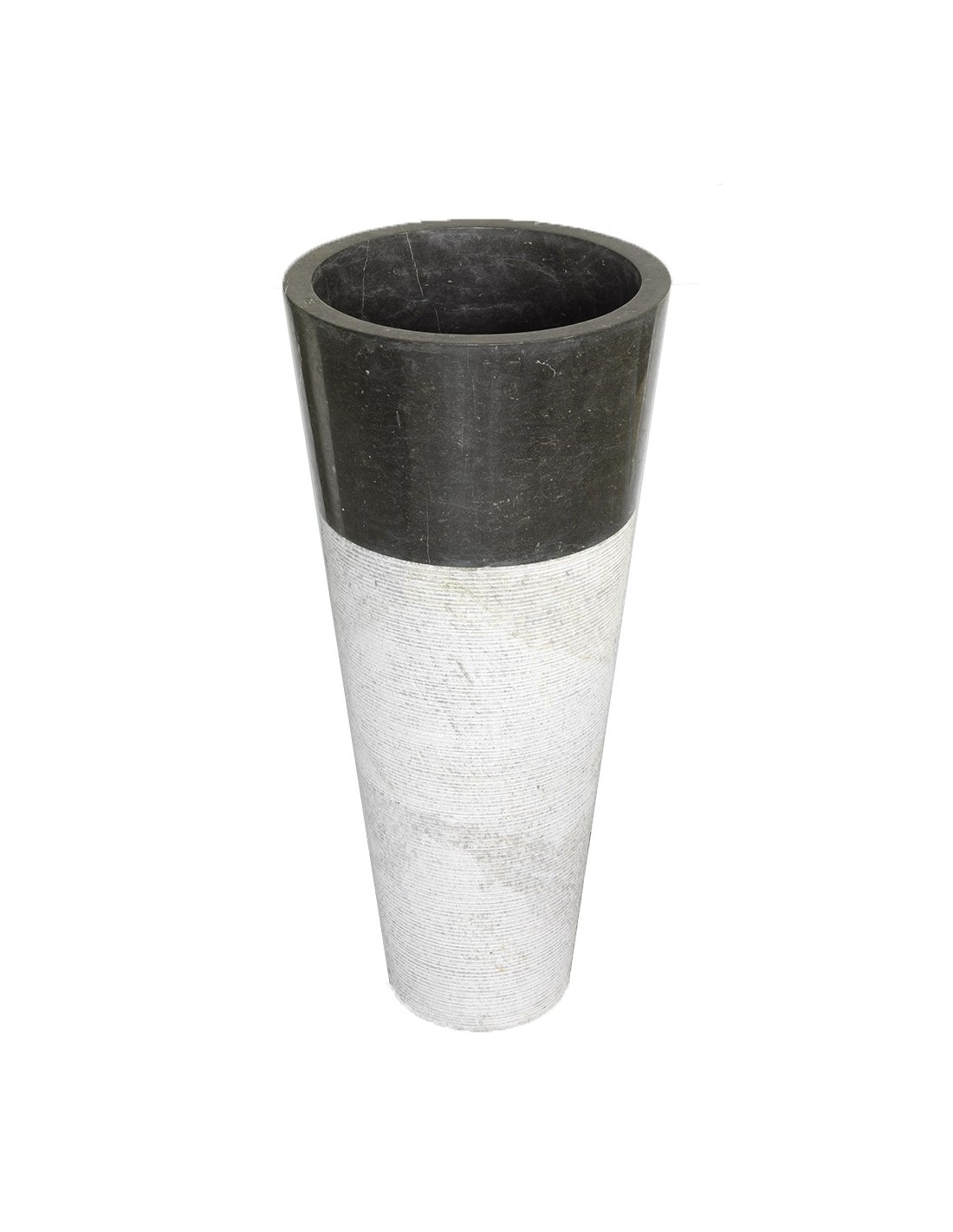 Imso ceramiche - Lavabo Conico Nero in marmo lavorato - ISLACONNE