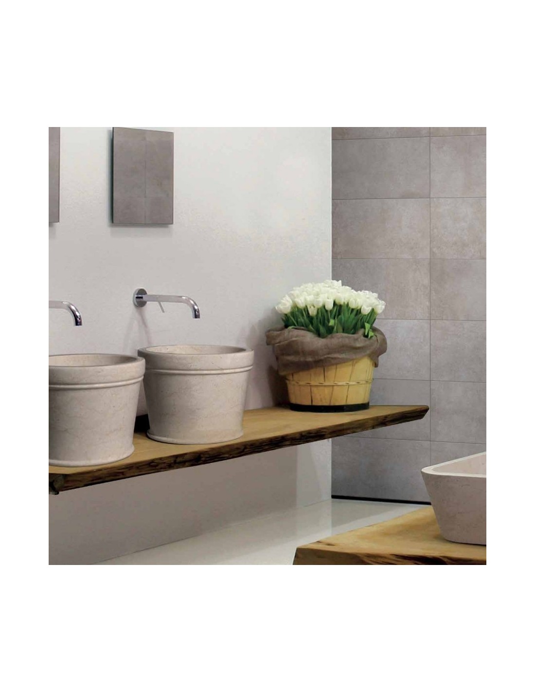 Imso ceramiche - Lavabo Secchio Cream in marmo - ISLASECCH
