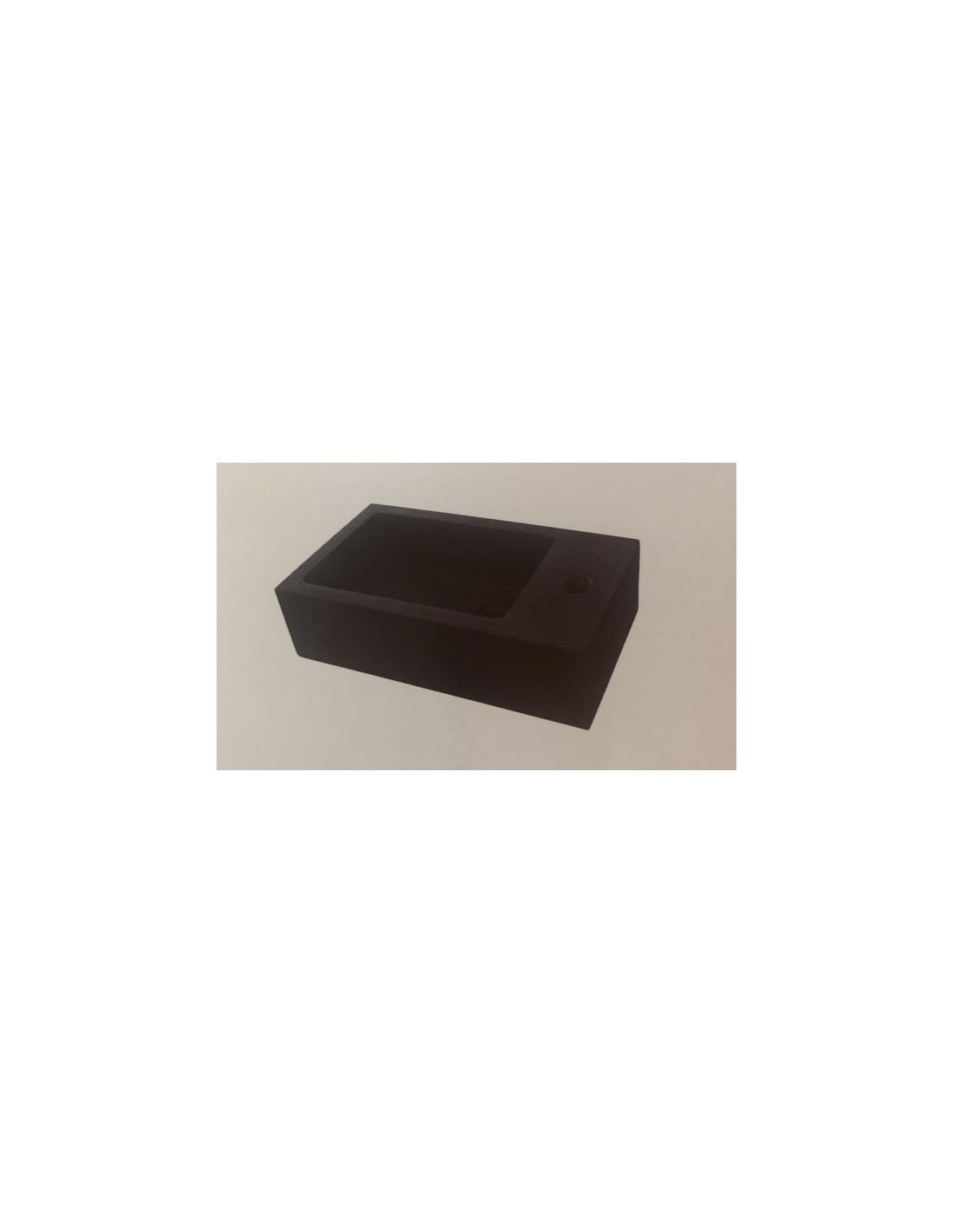 Imso ceramiche - Lavabo Mini Rettangolo Basalto Nero - ISLAMREBN