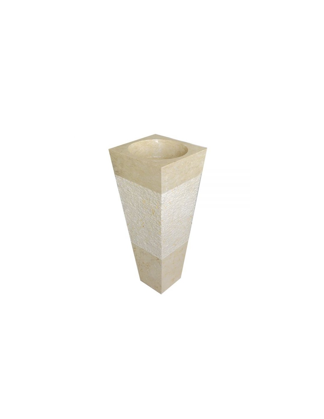 Imso ceramiche - Lavabo Piramide Beige in marmo lavorato - ISLAPIRBE