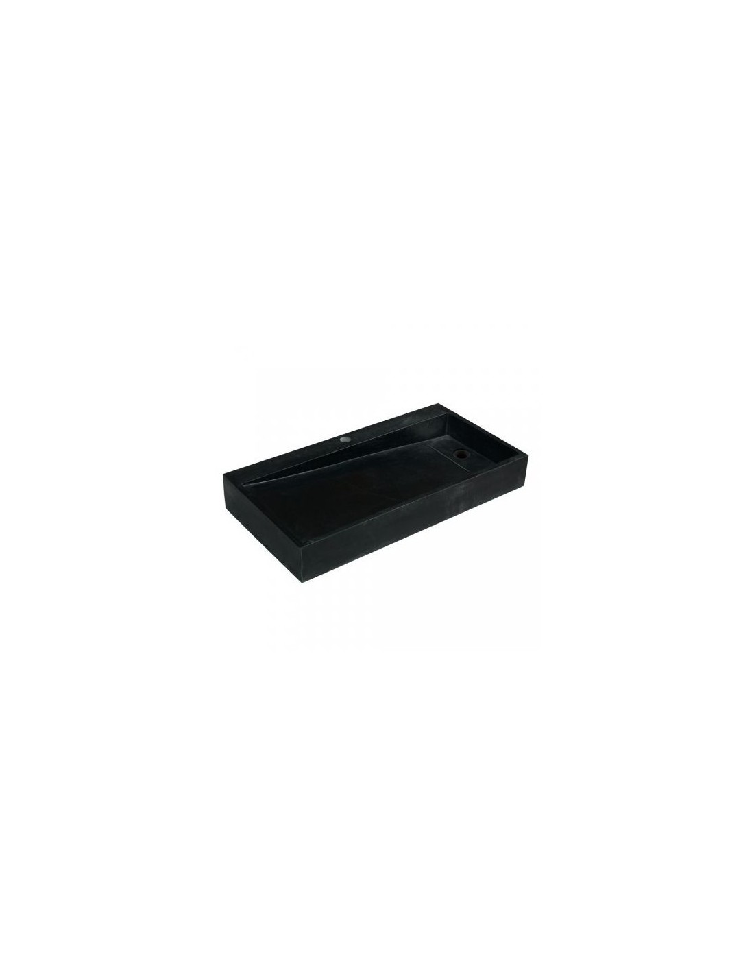 Imso ceramiche - Lavabo Rettangolo Basalto Nero - ISLAREBNE