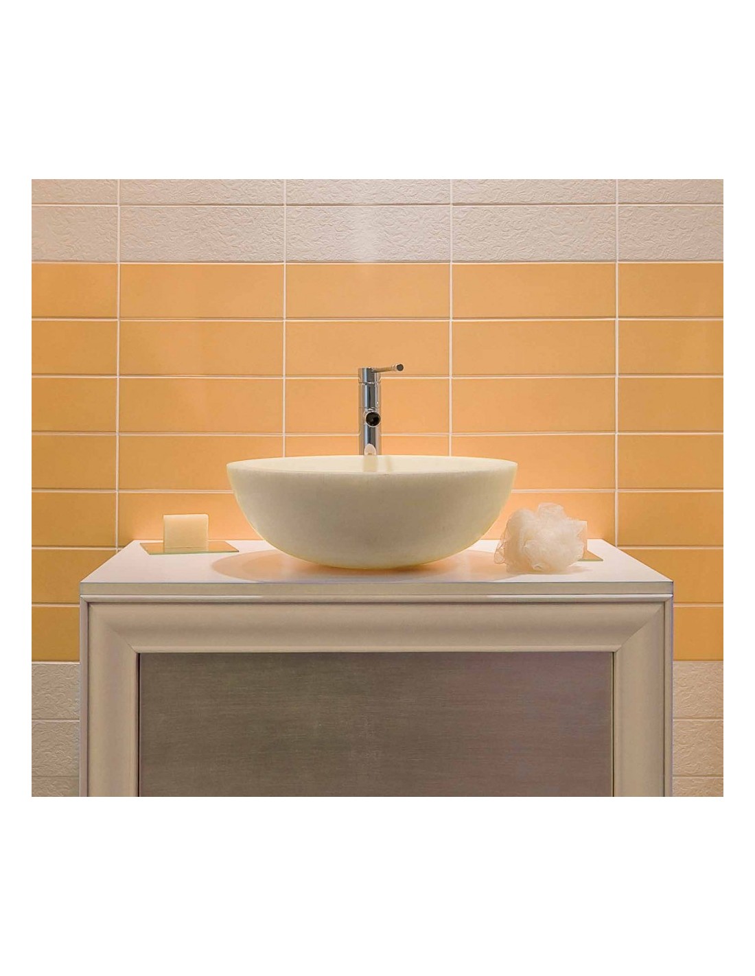 Imso ceramiche - Lavabo Tondo Beige Levigato in marmo - ISLATOBEL