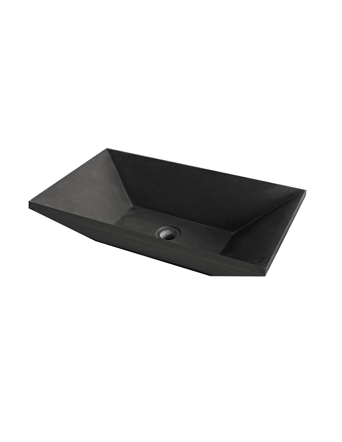 Imso ceramiche - Lavabo Trapezio Basalto Nero - ISLATRABN