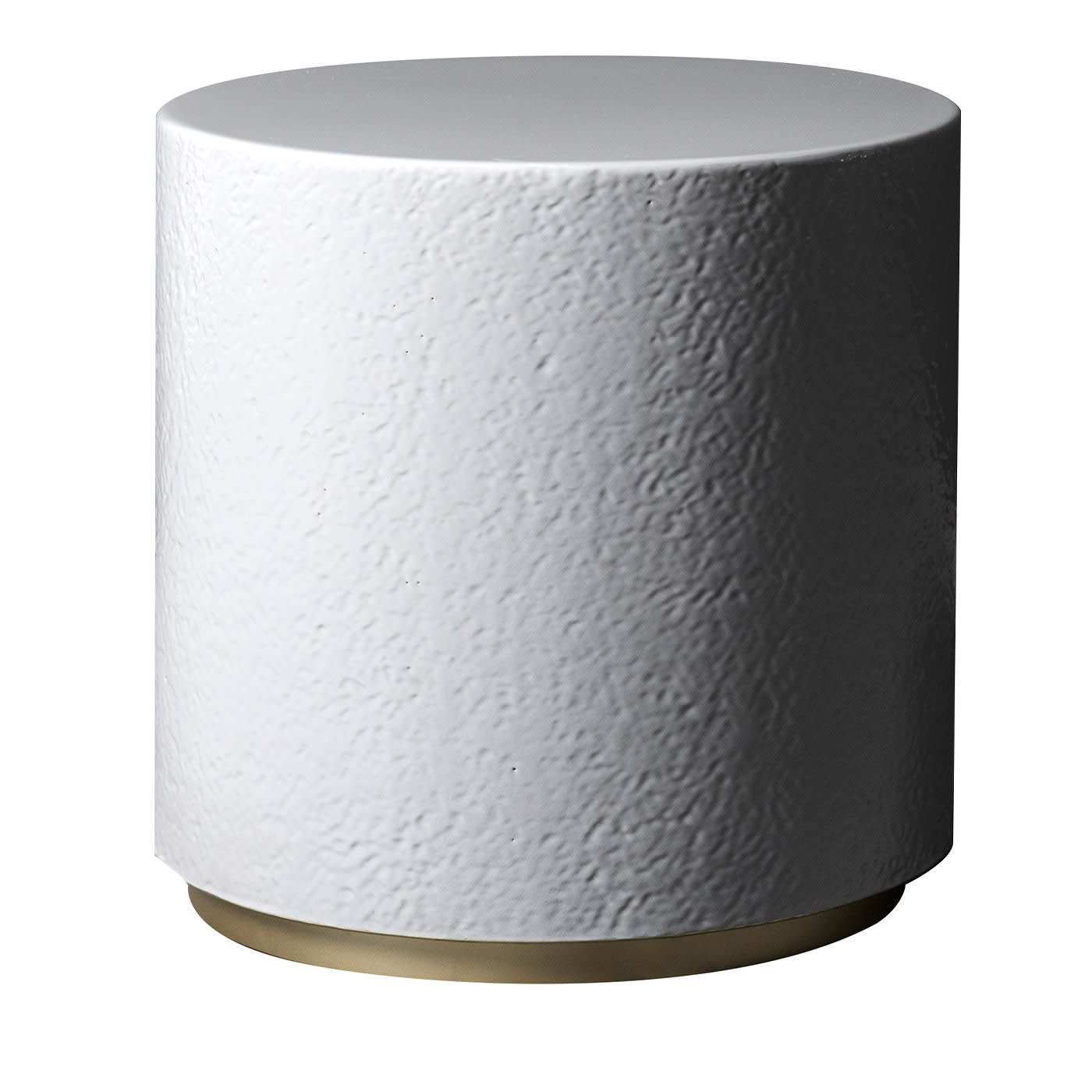 Pouf e tavolino bianchi