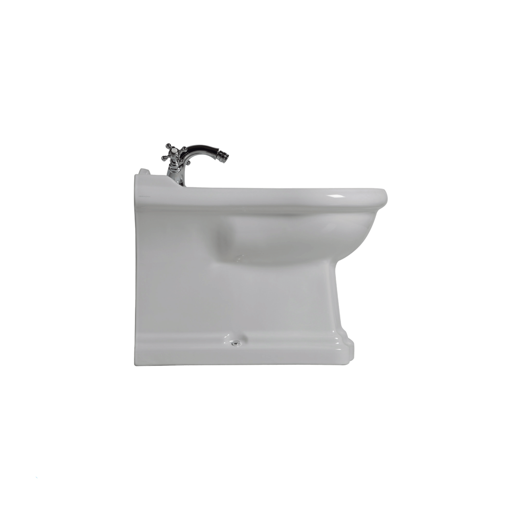 Bidet a Terra Kerasan "Retrò" Bianco Lucido