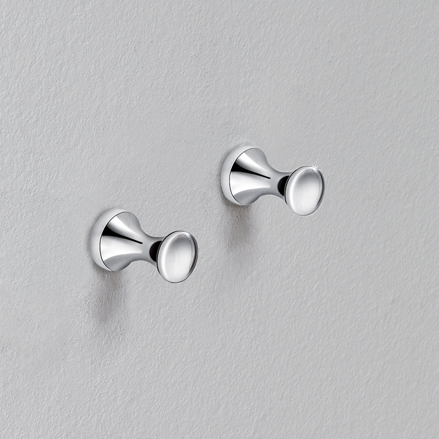 Appendiabiti 2 pezzi separati modello Ciclope in cromo