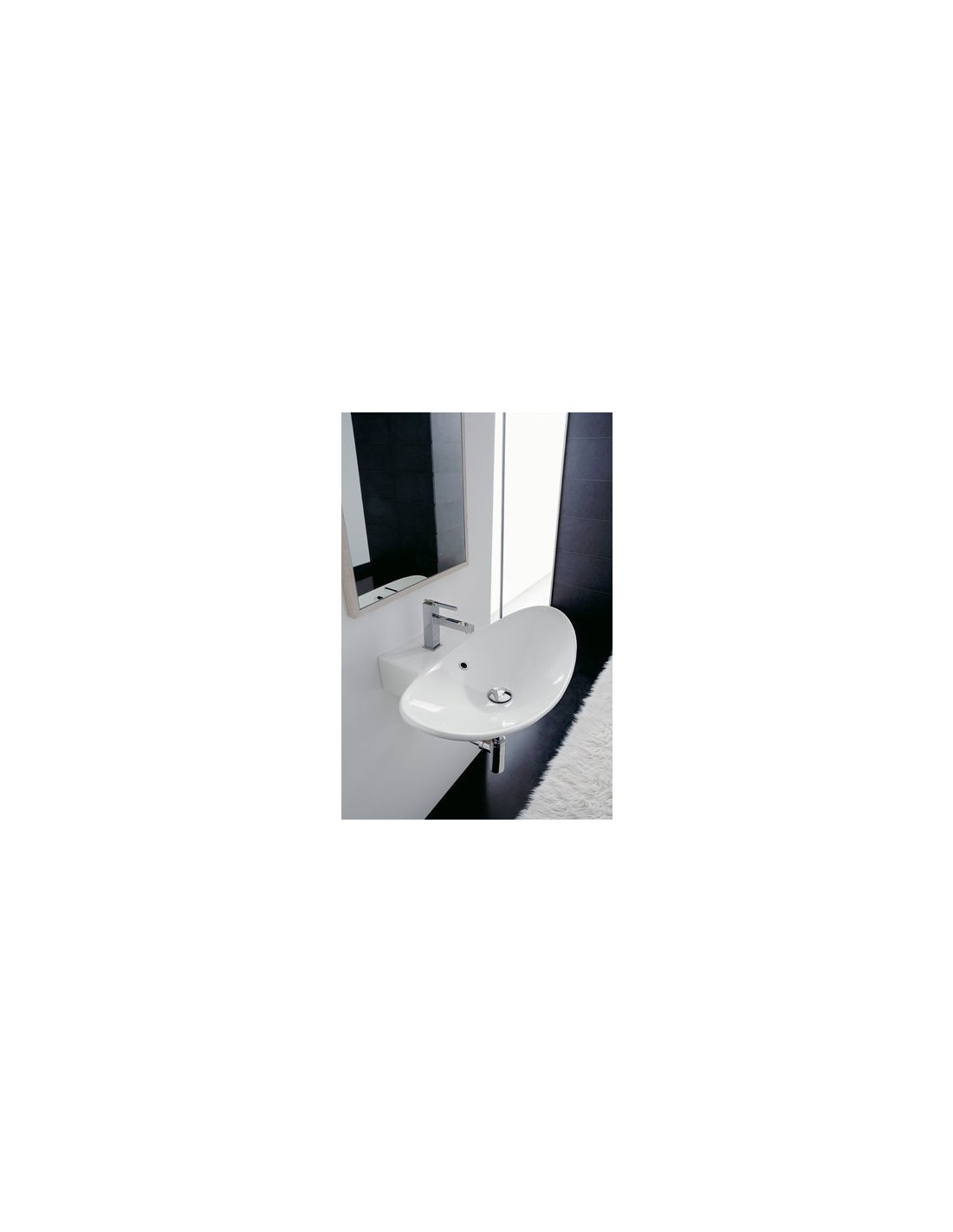 Lavabo da appoggio o sospeso Scarabeo Zefiro 50R 8205