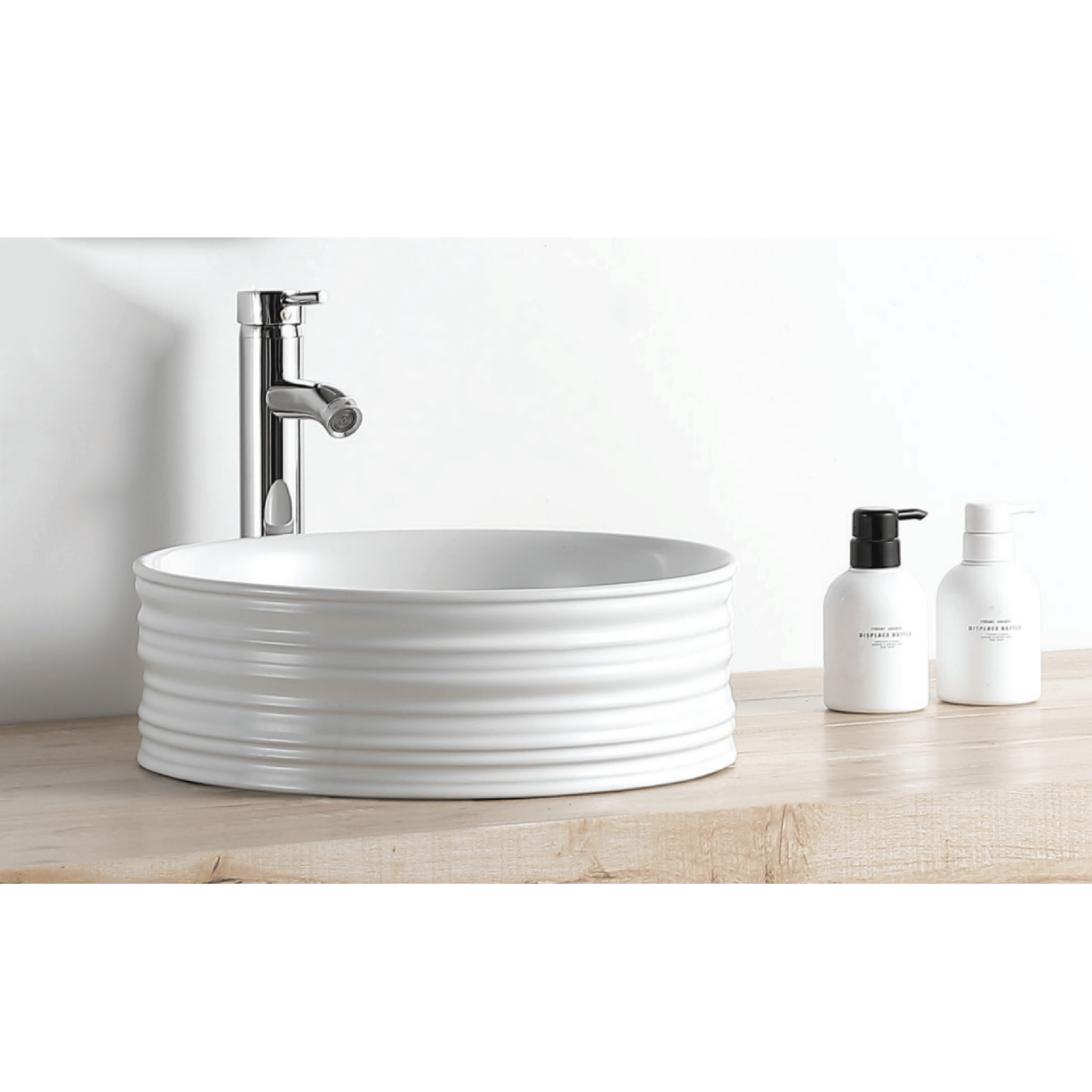 Lavabo D'Appoggio 40 Cm Rubicer "Break The Rules" Bianco Opaco