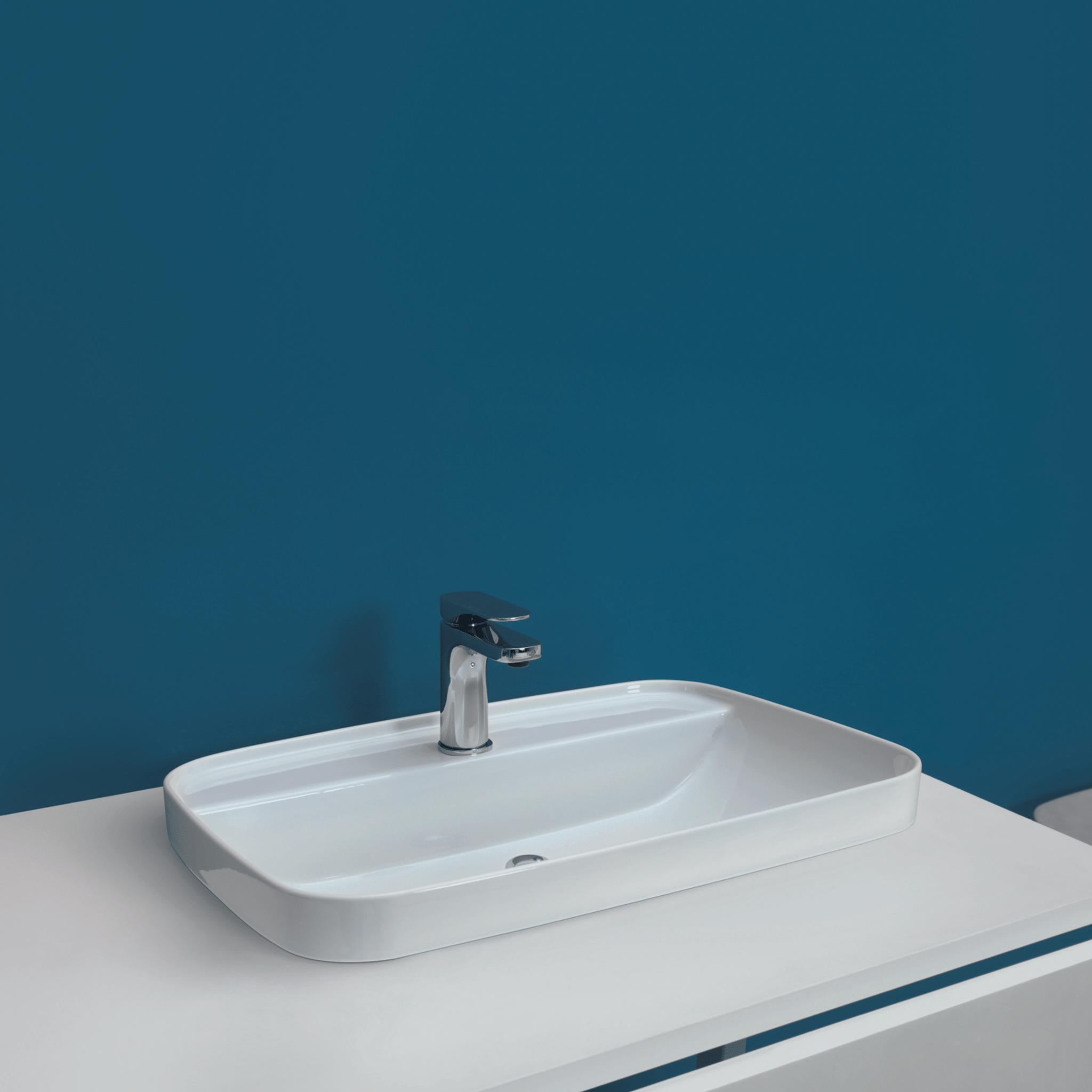 Lavabo Da Incasso/Da Appoggio 60x43 Cm Kerasan "Tribeca" Bianco Lucido