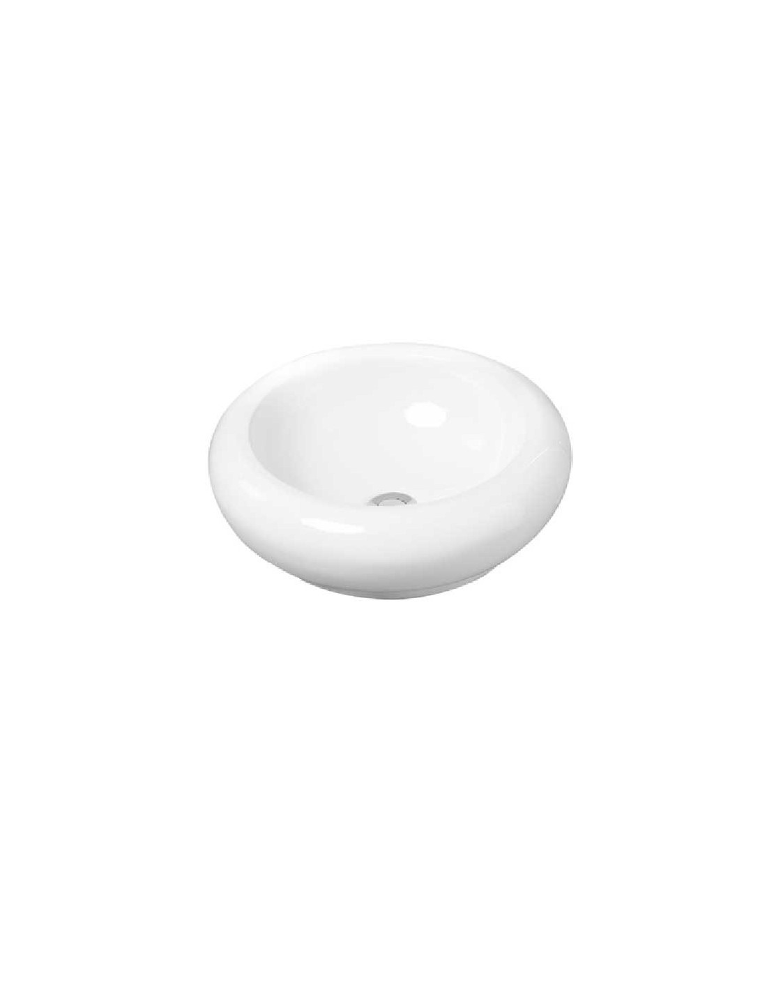 Lavabo in ceramica d'appoggio diametro 44 cm