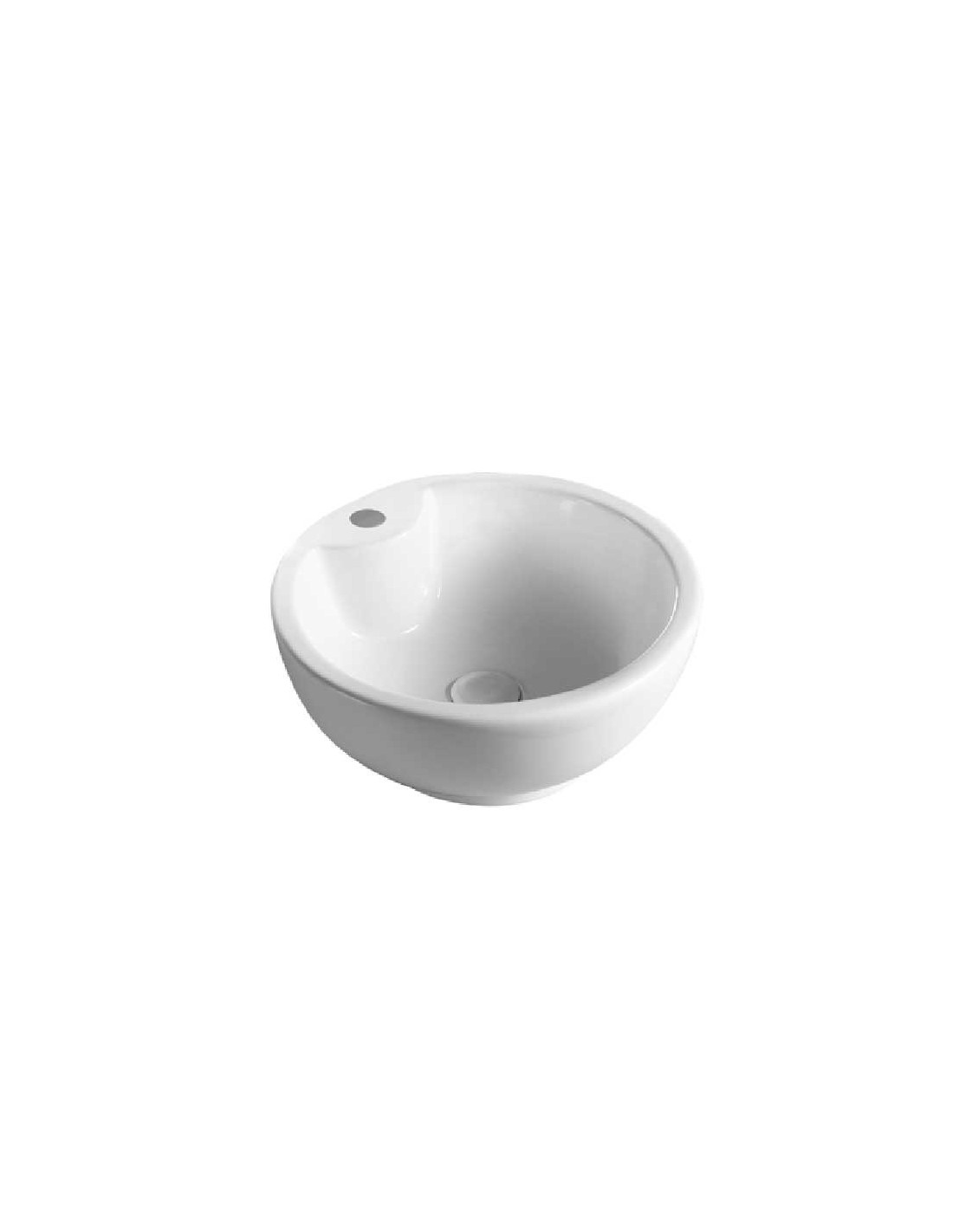 Lavabo in ceramica d'appoggio diametro 41 cm