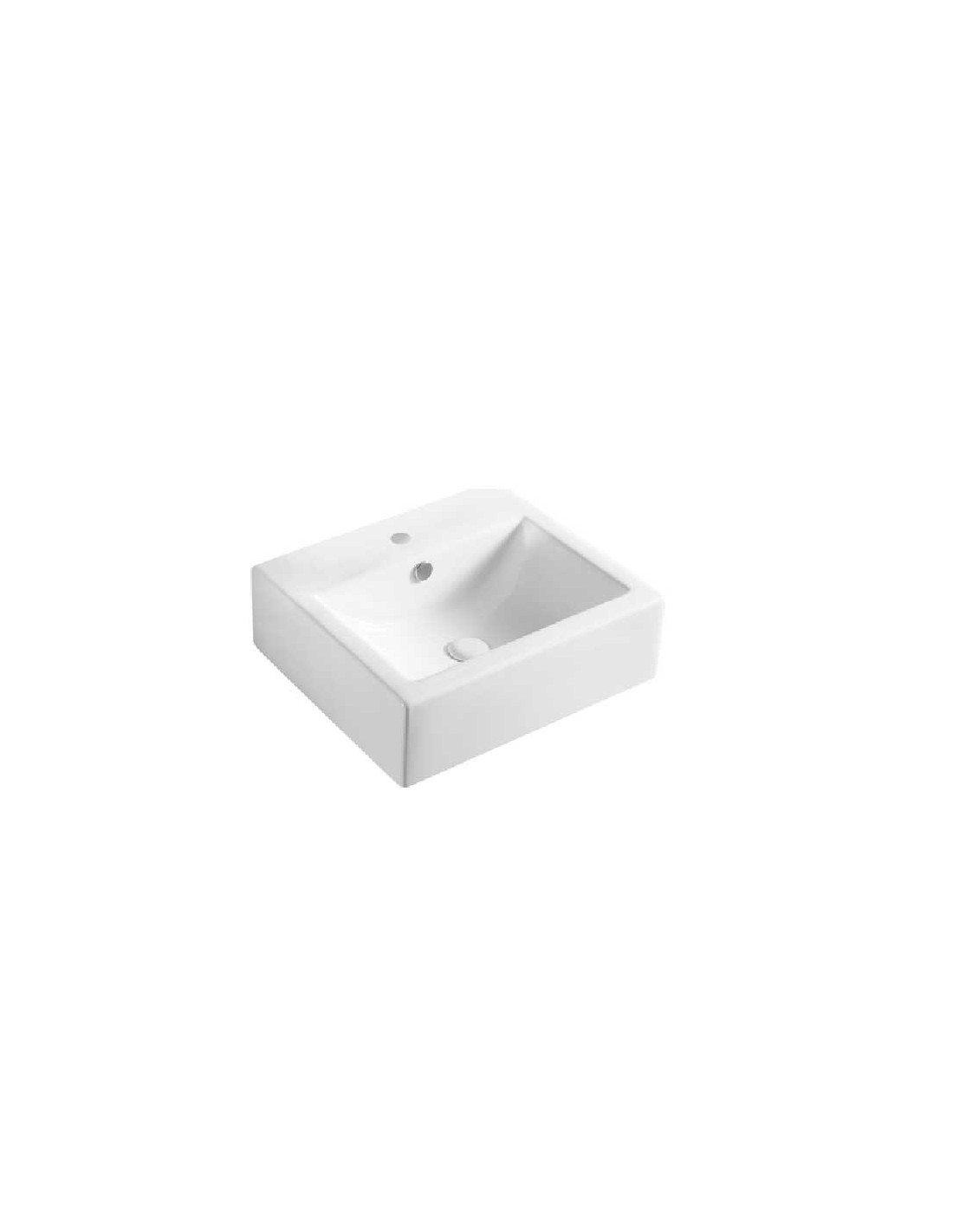 Lavabo in ceramica d'appoggio 50.5x44,5 H.16 cm