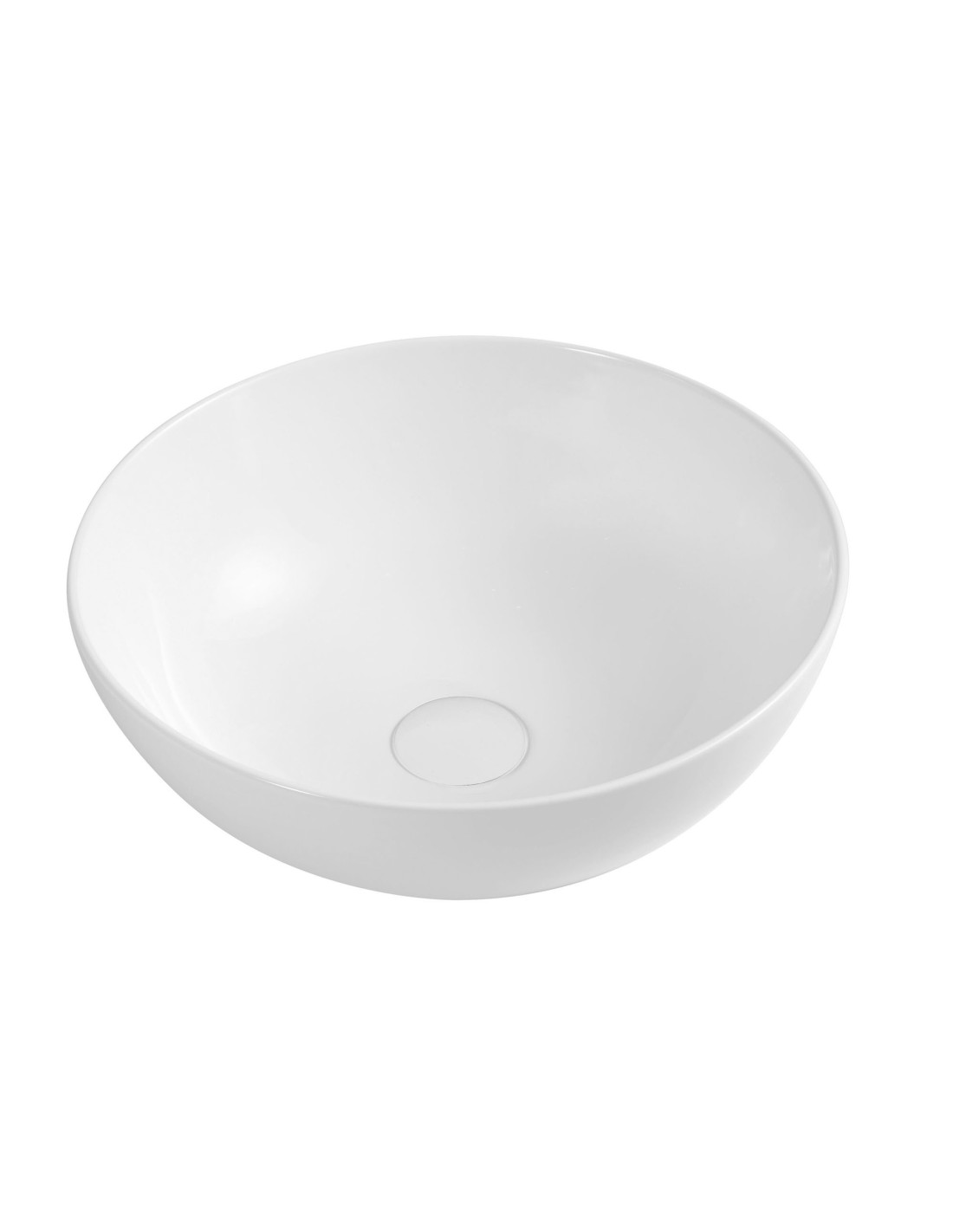 Lavabo in ceramica d'appoggio diametro 38,5 cm, altezza 150