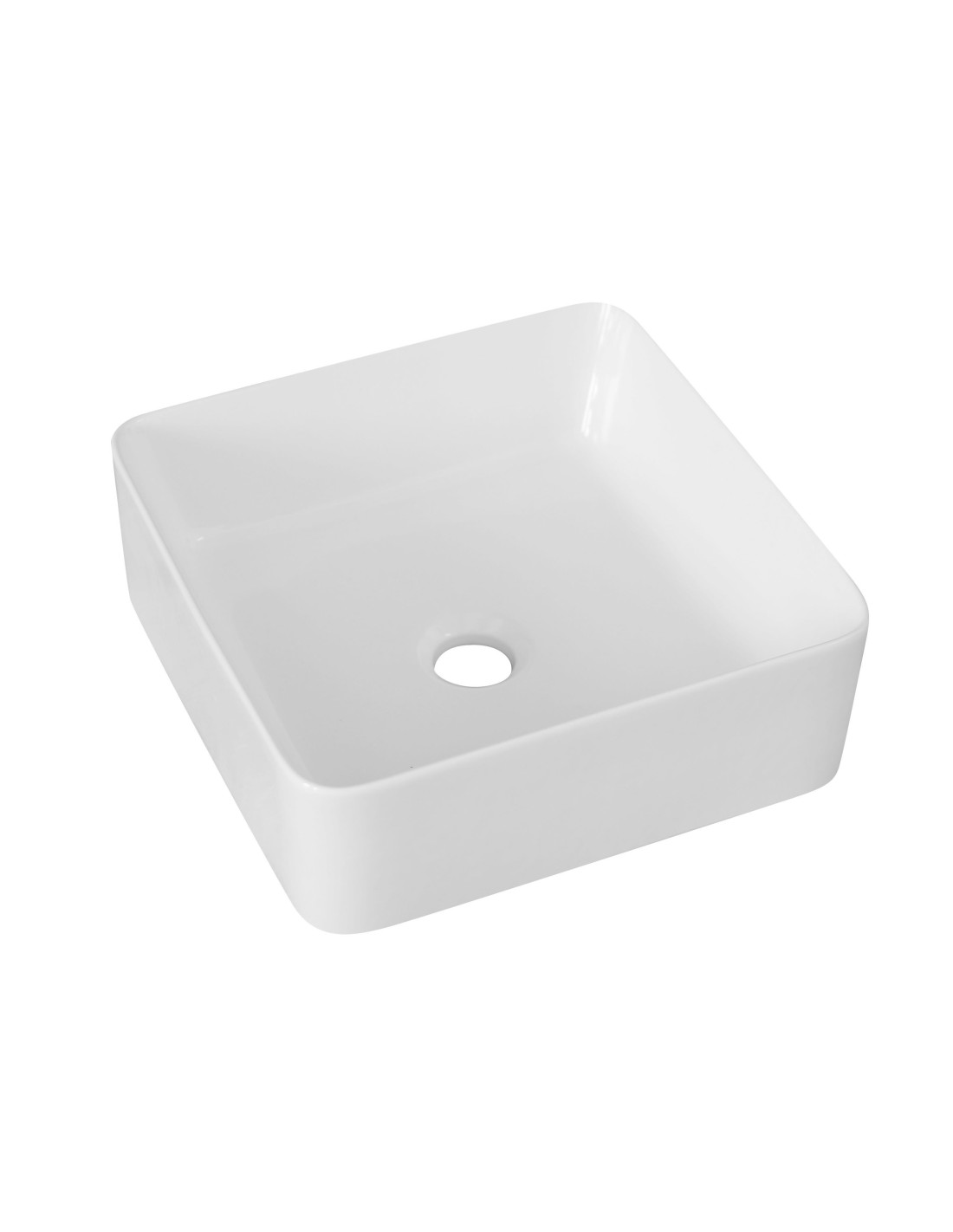 Lavabo Linpha in ceramica d'appoggio 34.5x34.5 - 185-LA53