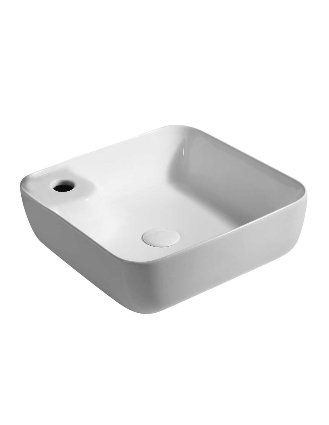 Lavabo Linpha in ceramica d'appoggio 42x42 - 185-LA56