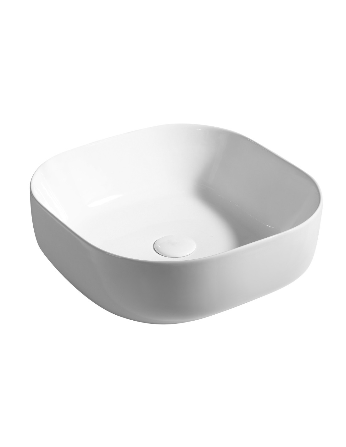 Lavabo Linpha in ceramica d'appoggio 43x43 - 185-LA55