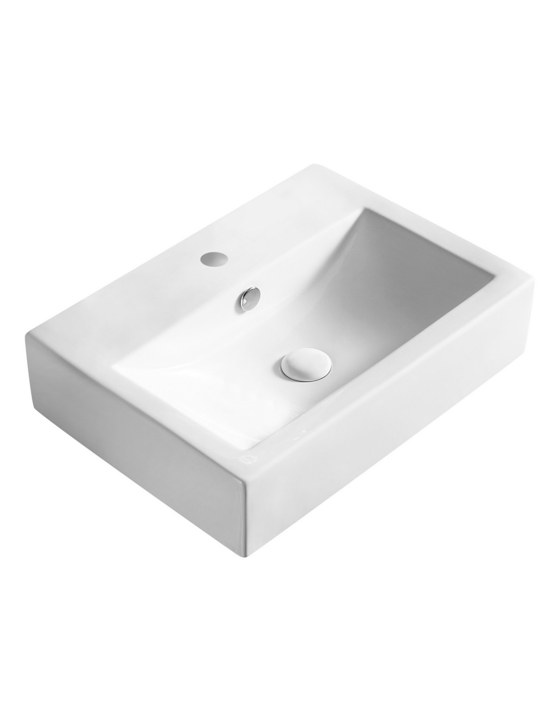 Lavabo Linpha in ceramica d'appoggio 54x40.5 - 185-LA42