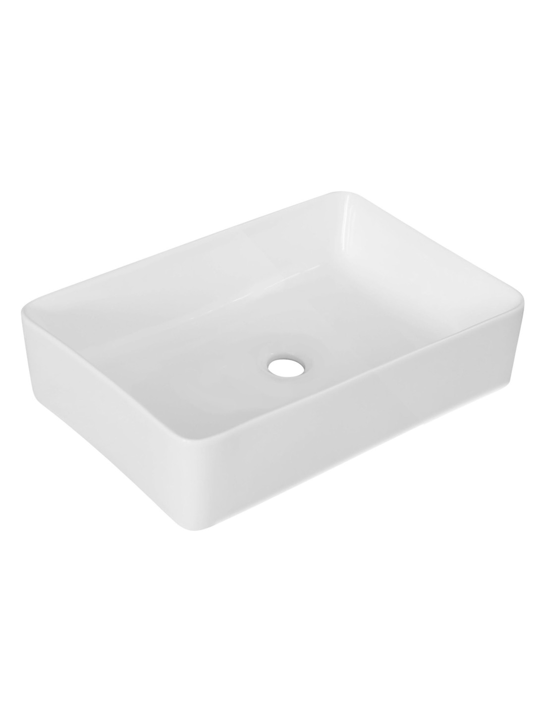 Lavabo Linpha in ceramica d'appoggio 55x39 - 185-LA50