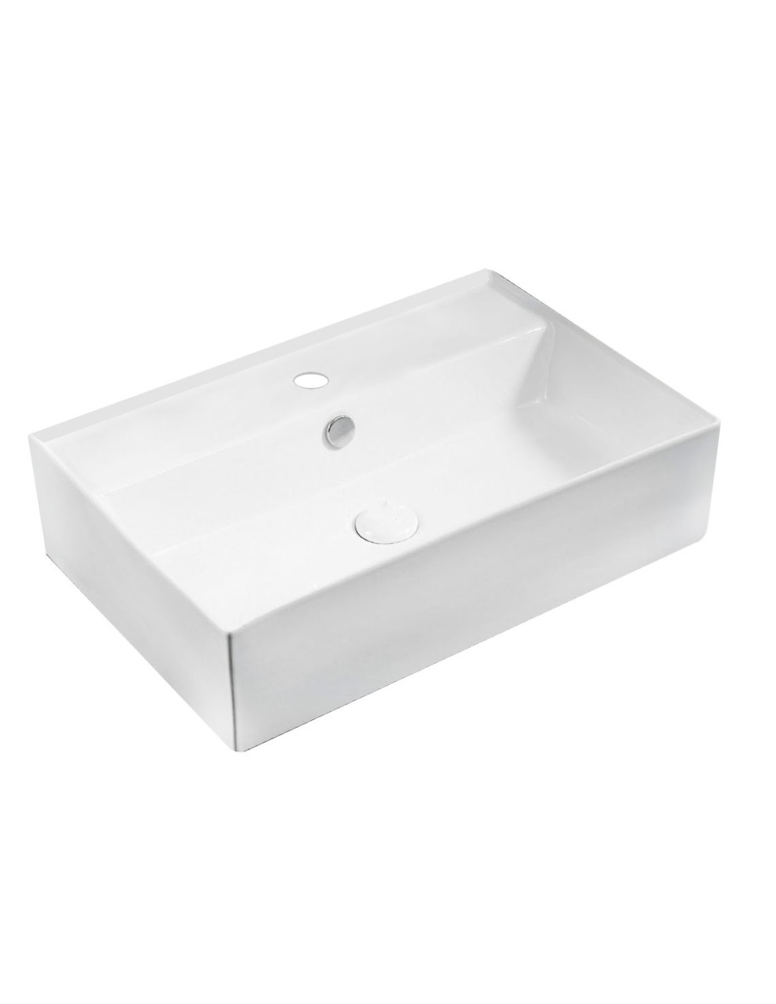 Lavabo Linpha in ceramica d'appoggio 59.5x34.5 - 185-LA52