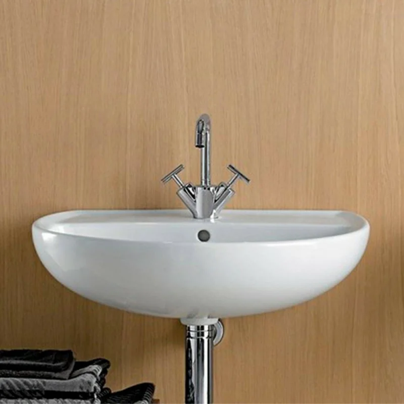 Lavabo sospeso 55 cm Geberit in ceramica lucida Colibrì