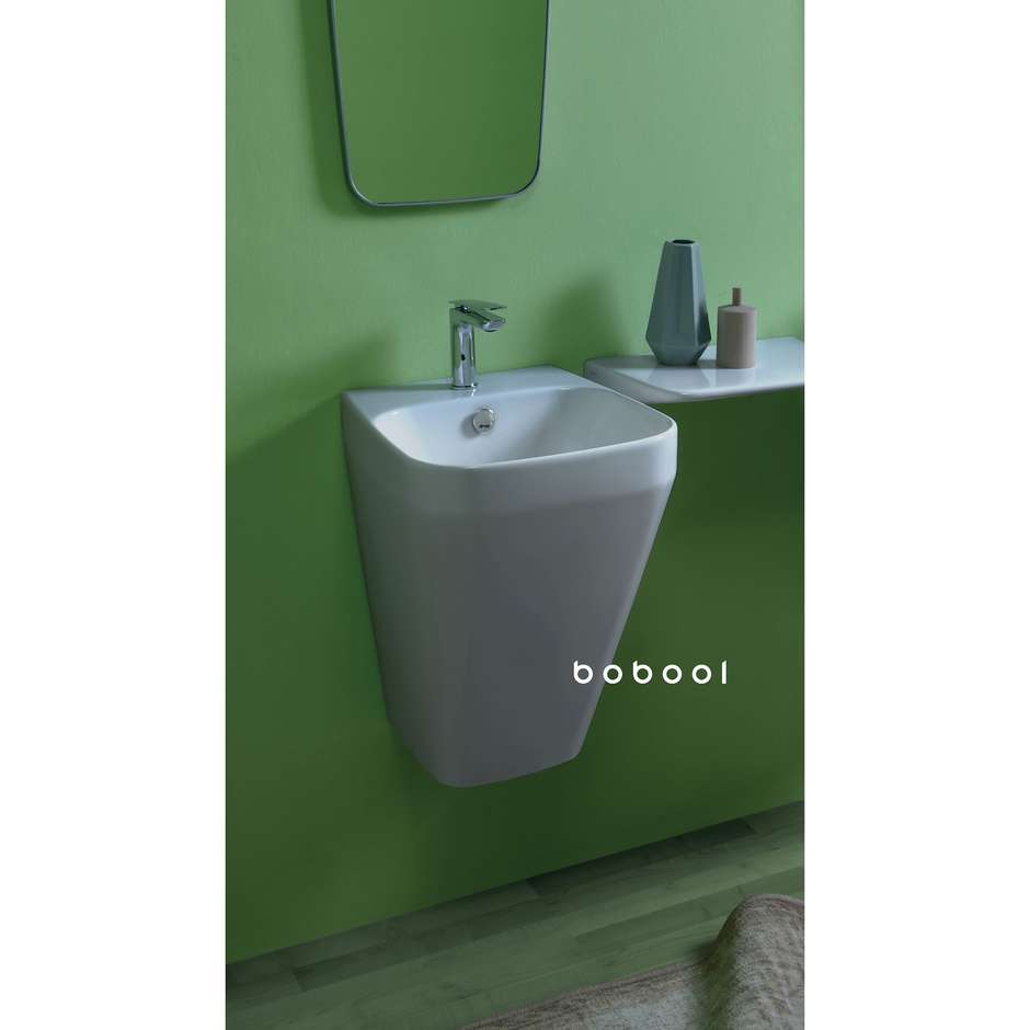Lavabo sospeso design moderno tela opaco h55 cm - Baden Baden, Simas