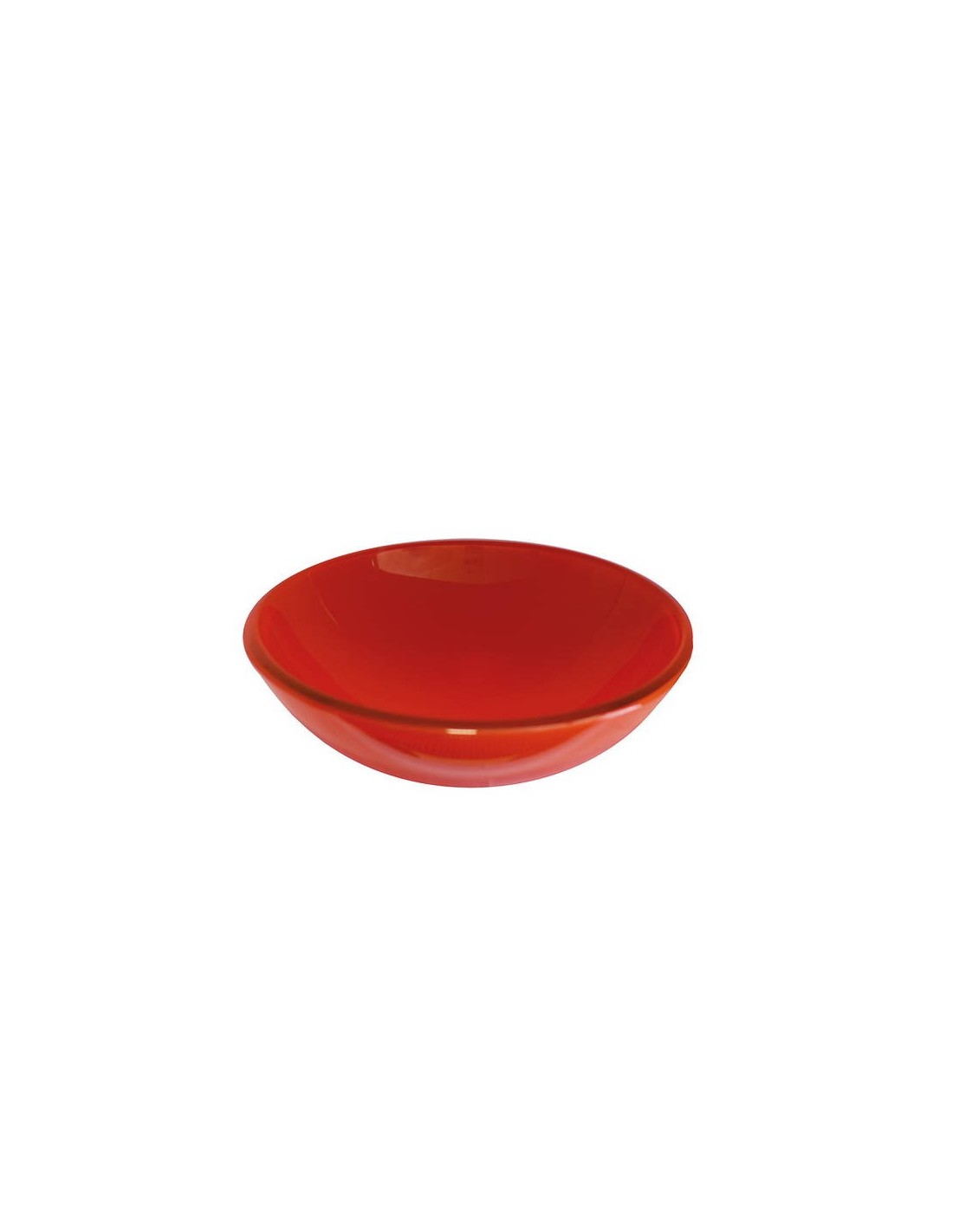 Lavabo tondo unicolor cristallo rosso