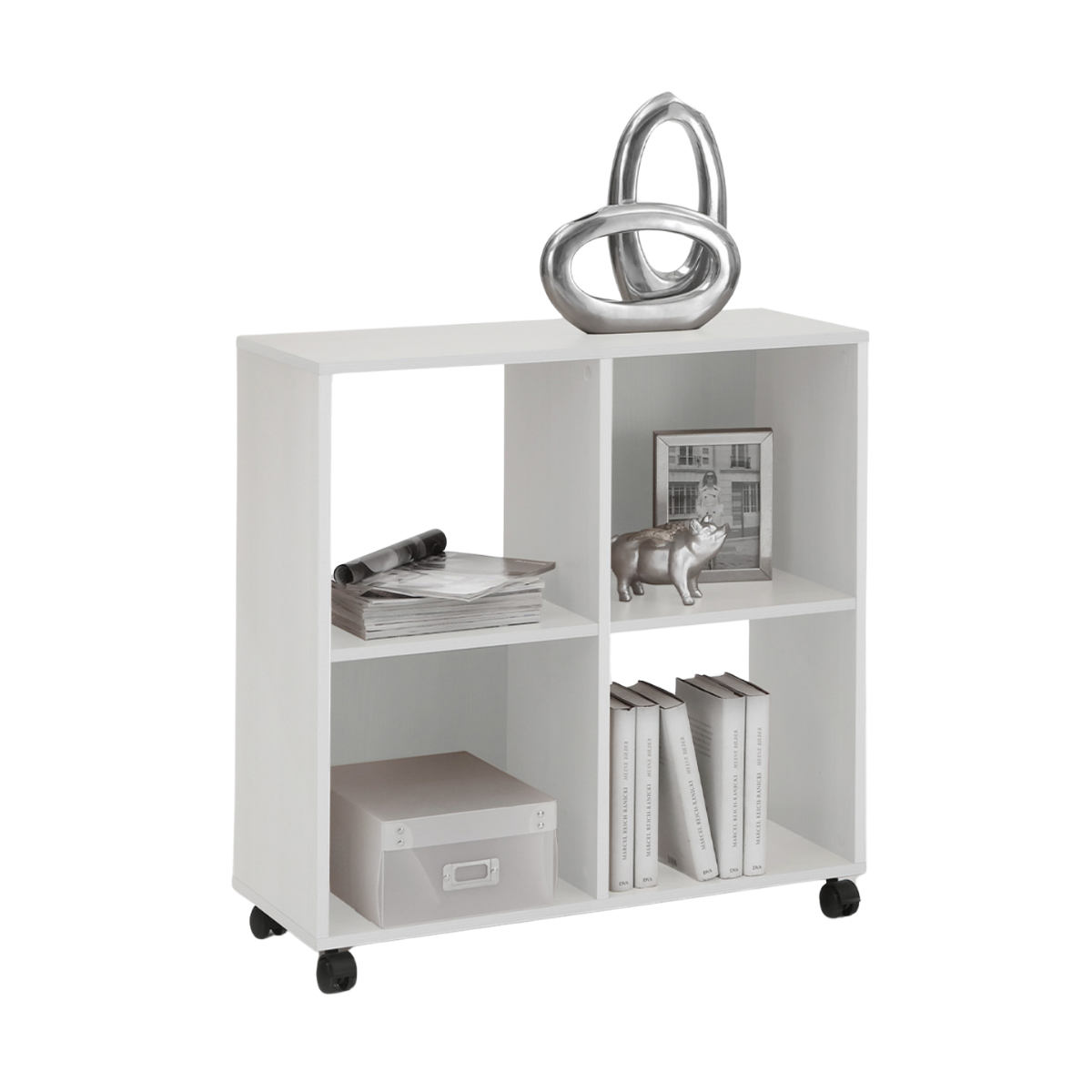 Libreria a rotelle con 4 scomparti - Sprint