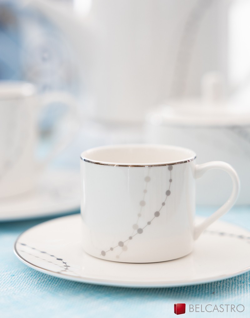 Set caffè 13 pezzi con piattino Pearl Odissey Livellara