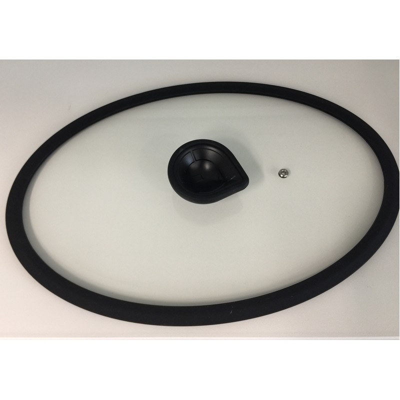 LUCHETTI COPERCHIO OVALE IN VETRO TEMPERATO 26X38 CM.