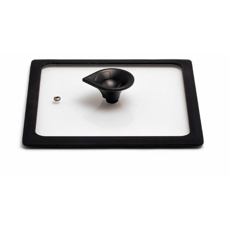 LUCHETTI COPERCHIO QUADRATO IN VETRO TEMPERATO 25X25 CM.