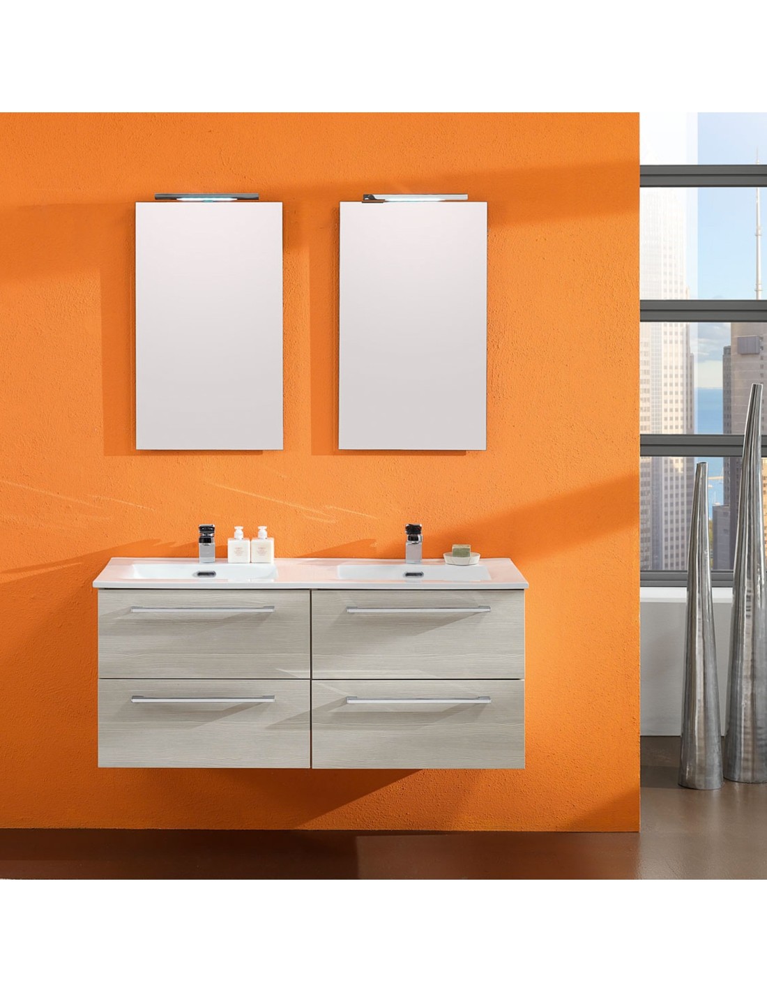 Maranello mobile bagno cm 120x190x46 larice