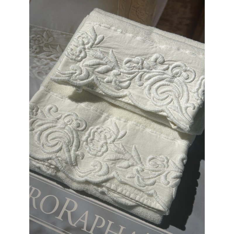 Mastro Rapahel Dune Merveille set spugna 2 pezzi con ricamo