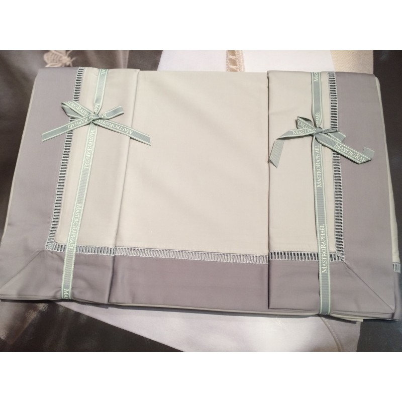Mastro Raphael completo copripiumino matrimoniale My way bicolore grigio chiaro - grigio
