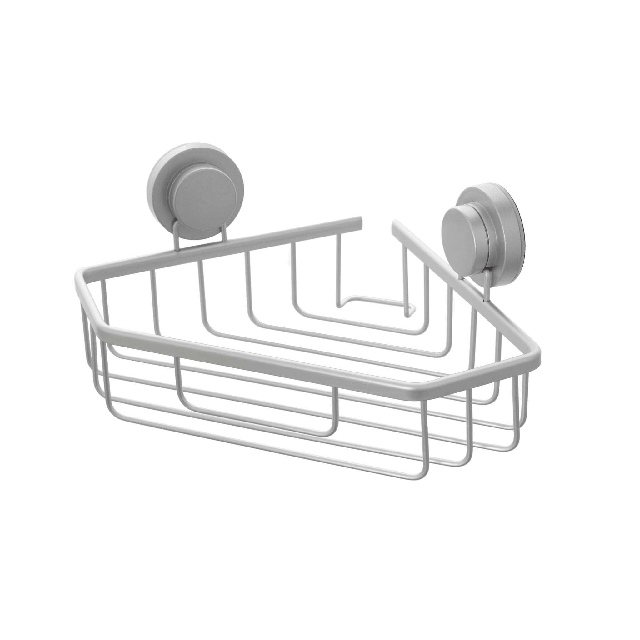 Mensola Doccia Angolare a 1 Ripiano Feridras "Alu System" Argento