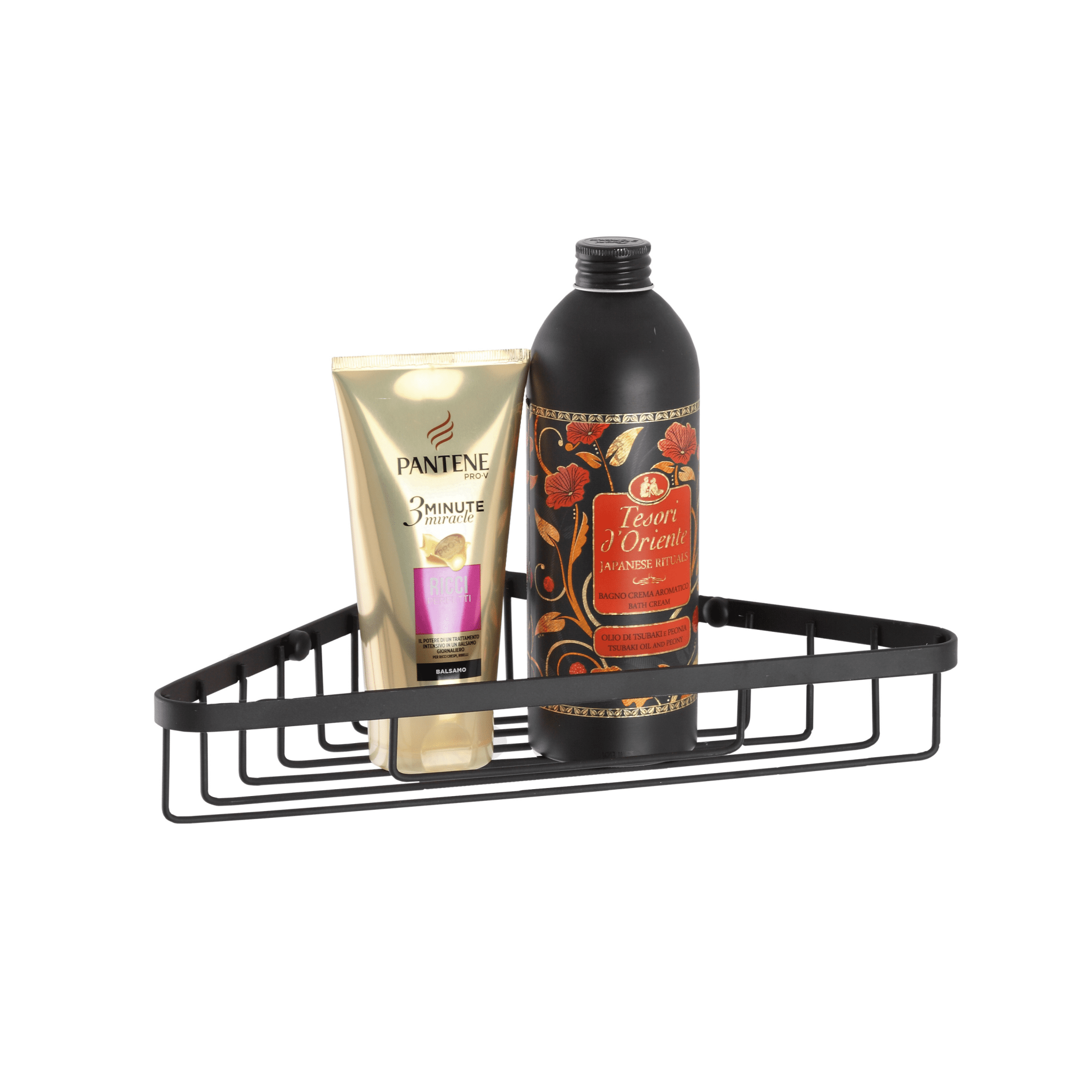 Mensola Doccia Angolare a 1 Ripiano Feridras "Chicblack" Nero Opaco