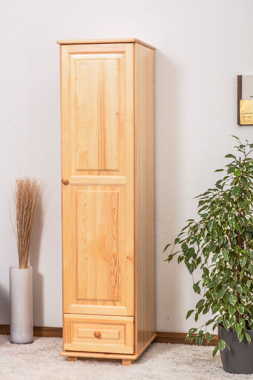 Armadio "002", pino massiccio, finitura naturale - 190 x 47 x 60 cm (h x l x p)
