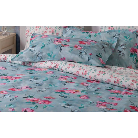 mirabello completo lensuola matrimoniale monet azzurro