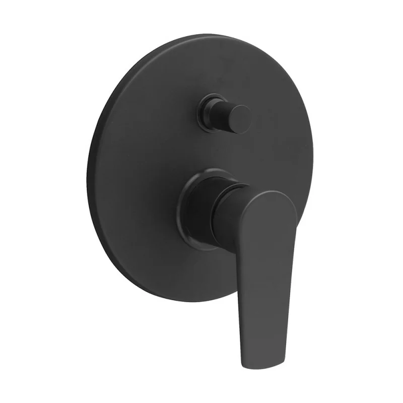 Miscelatore doccia a incasso con deviatore nero opaco Erika