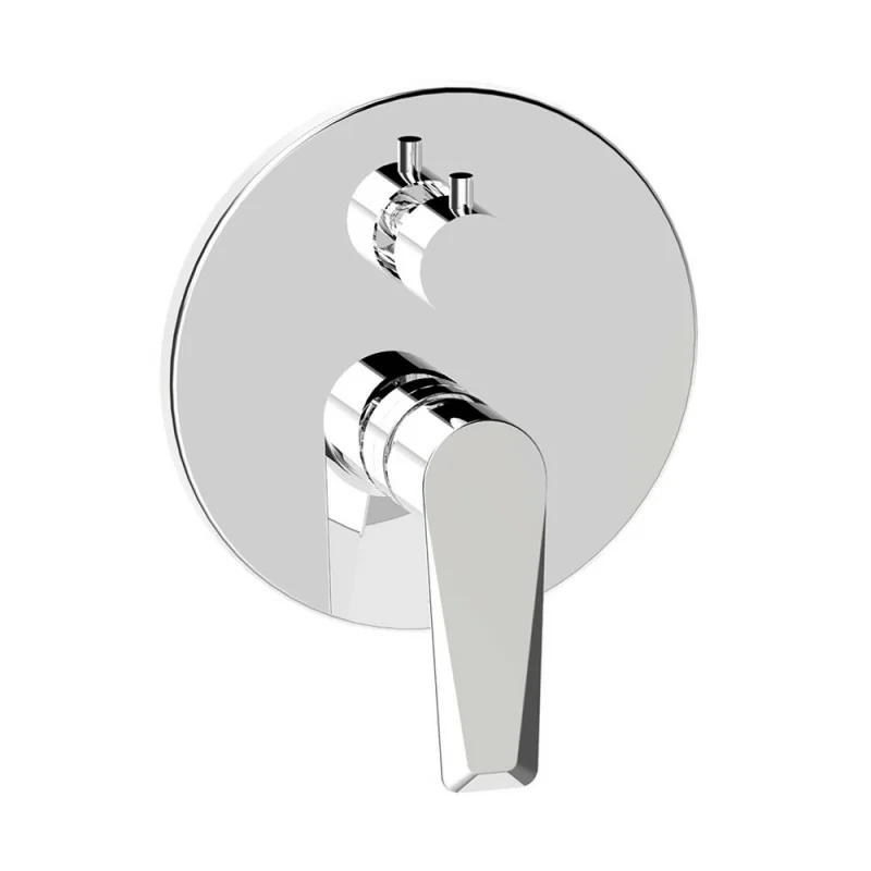 Miscelatore doccia a incasso cromato con deviatore Cristallo