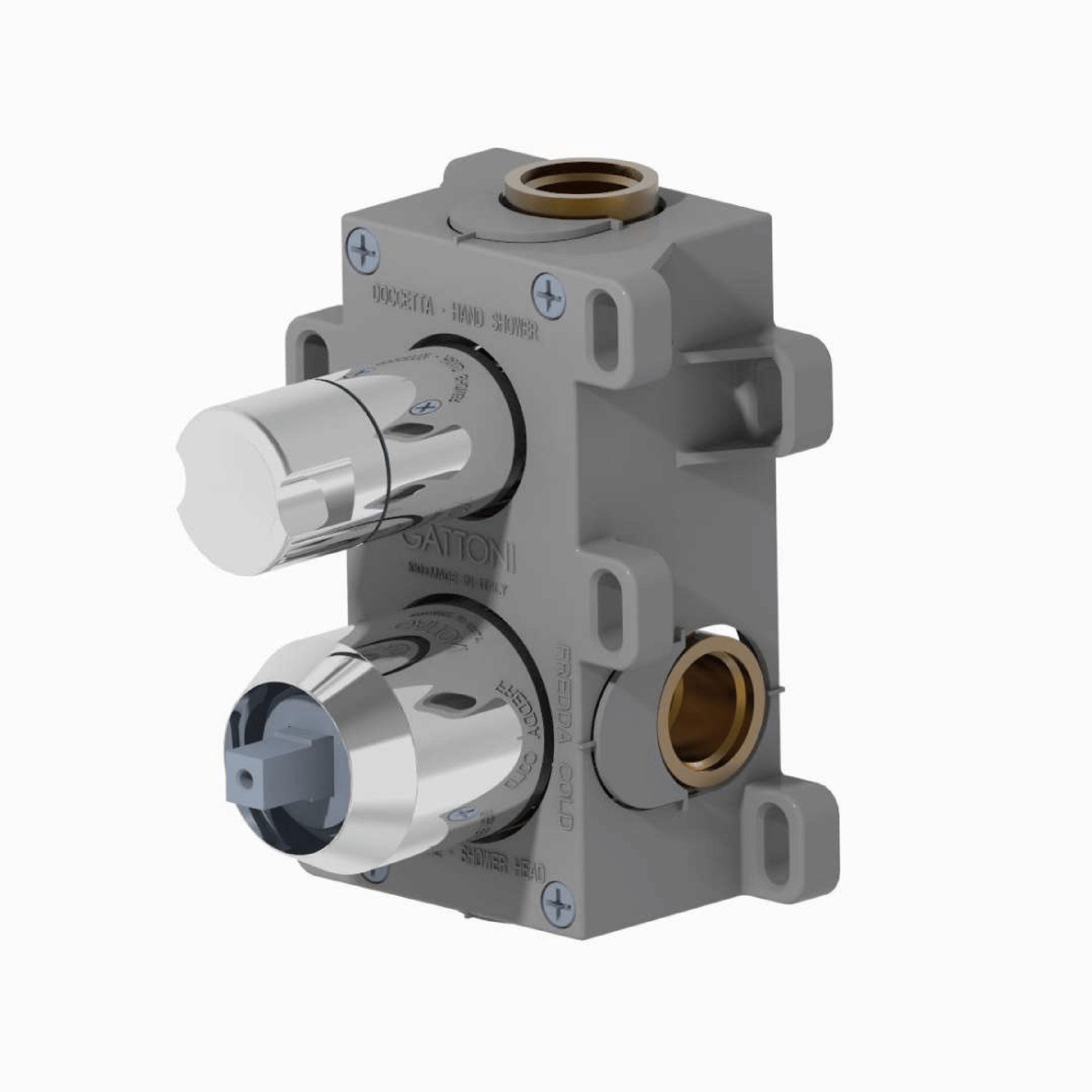 Corpo Incasso Per Miscelatore Doccia a 2 Vie Gattoni Rubinetteria "Soffio"