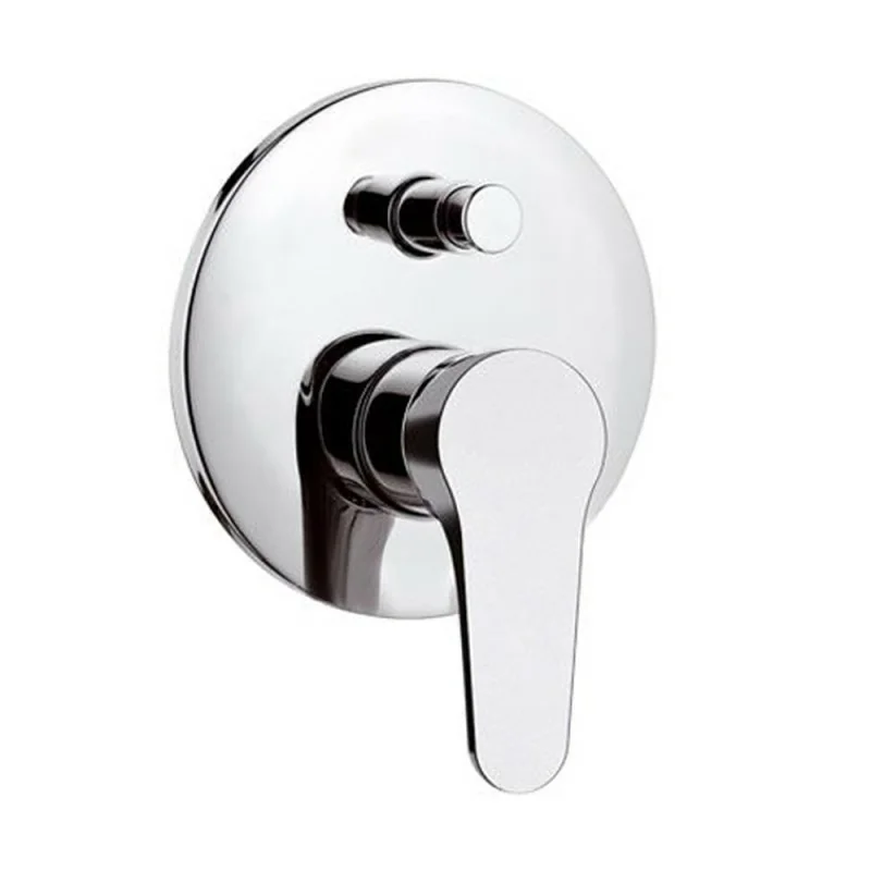 Miscelatore doccia ad incasso in ottone cromato con deviatore di Rubinetterie Mariani Linea Surf