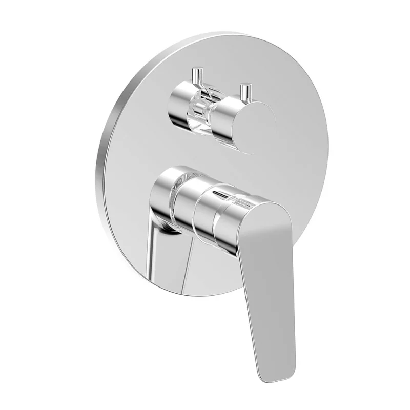 Miscelatore doccia in ottone cromato con deviatore linea Aurora