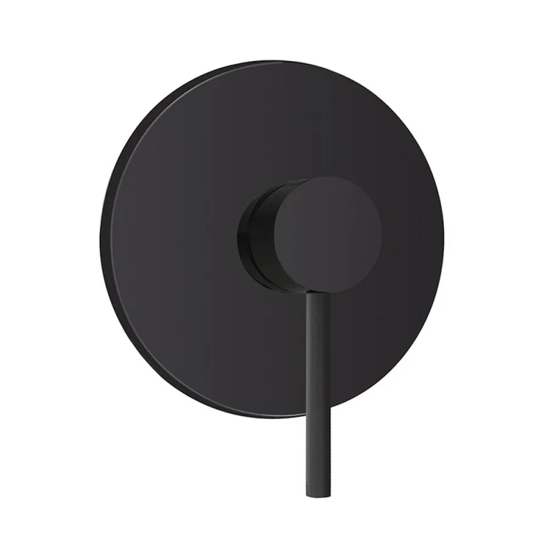 Miscelatore doccia incasso in acciaio inox nero opaco completo di corpo a muro York