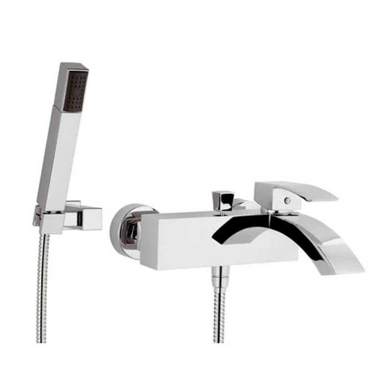 Miscelatore vasca esterno con accessori in ottone cromato Mariani linea Marte