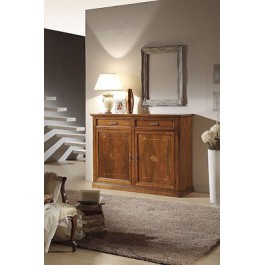 CREDENZA 2 ANTE LEGNO MASSELLO INTARSIATO