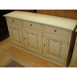 CREDENZA 3 ANTE LACCATO DECORATO